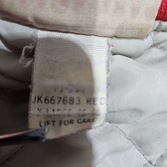 Vintage Hartwell Jacket Mens XL Red Nylon Varsity Bomber Snap Button 90s USA - Picture 8 of 10